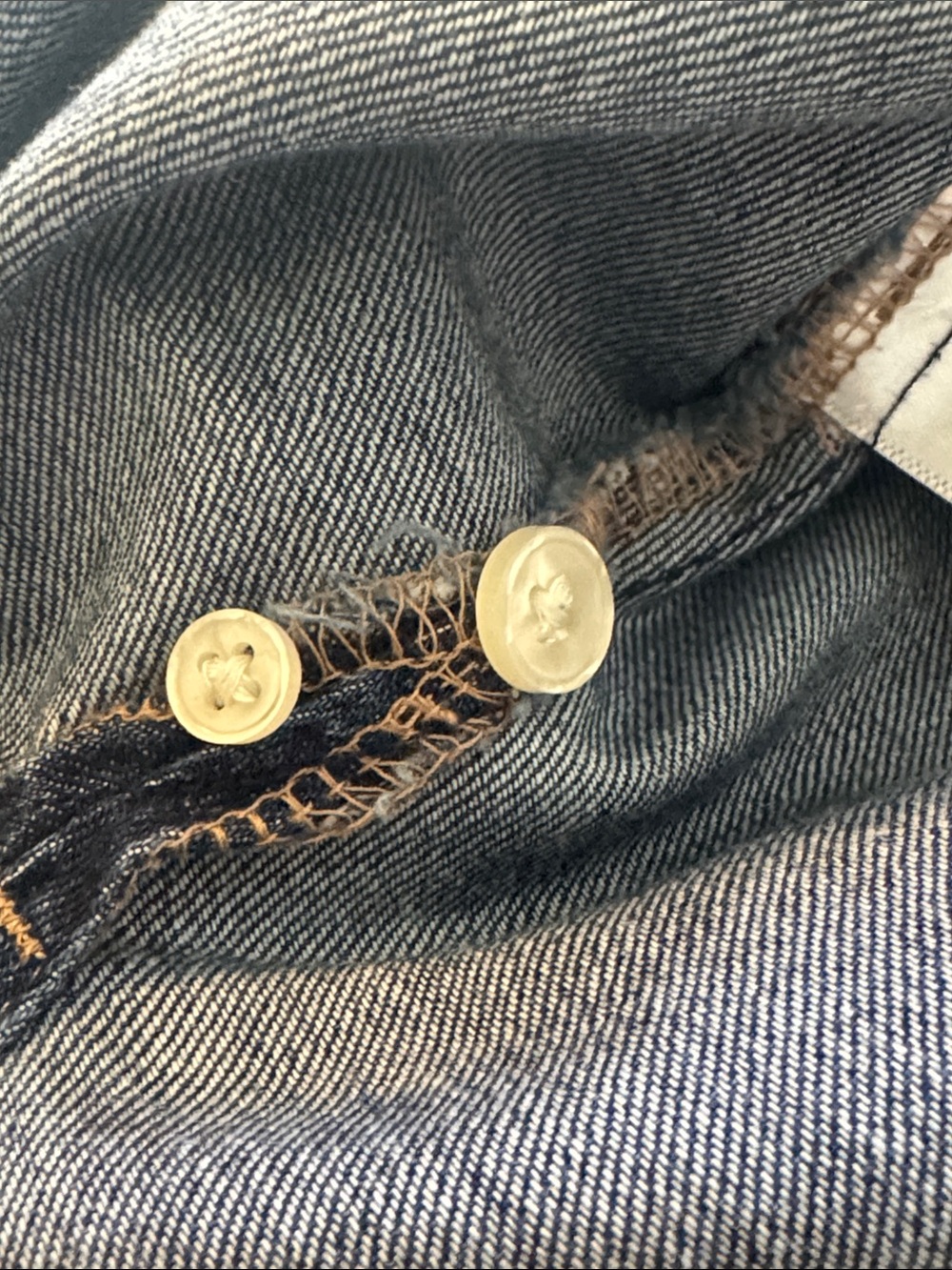 TIME AND TRU Denim Popover Top XL 27” p2p Indigo NWOT - Picture 9 of 10